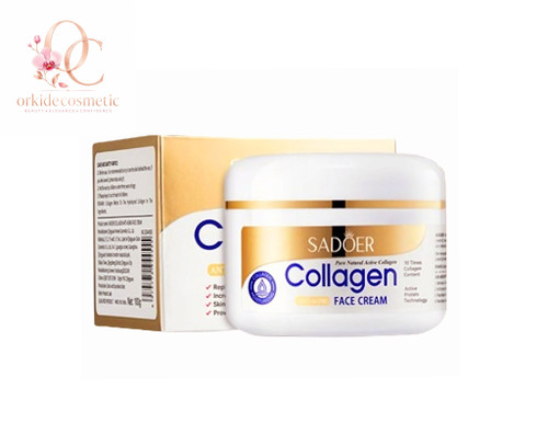 Net 100g SADOER Active Collagen Anti-Aging Face Cream Fade Expression Wrinkles Increase Elasticity Anti-wrinkle Plump Skin Care