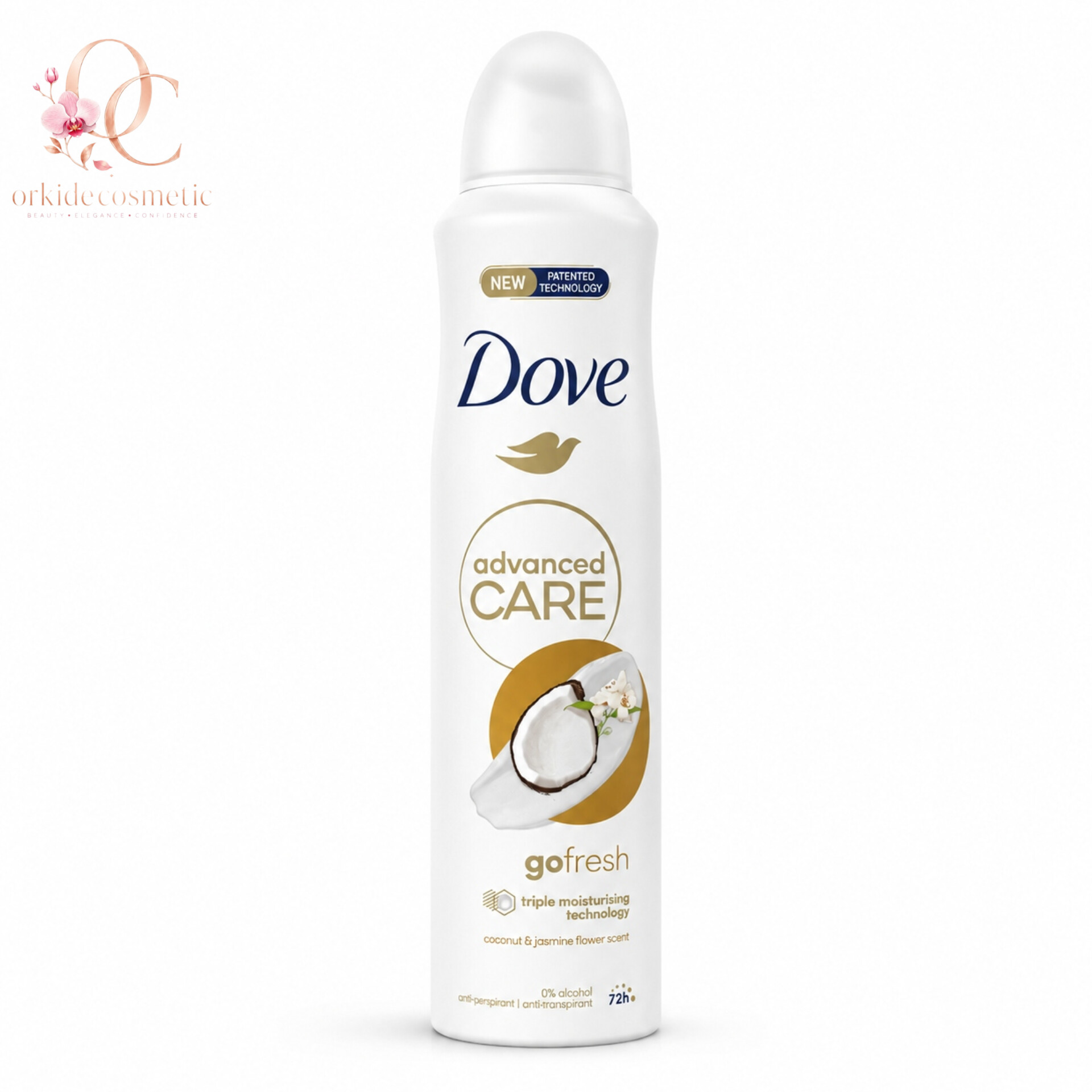 اسپری ضد تعریق داو مدل Advanced Care با رایحه نارگیل و گل یاس